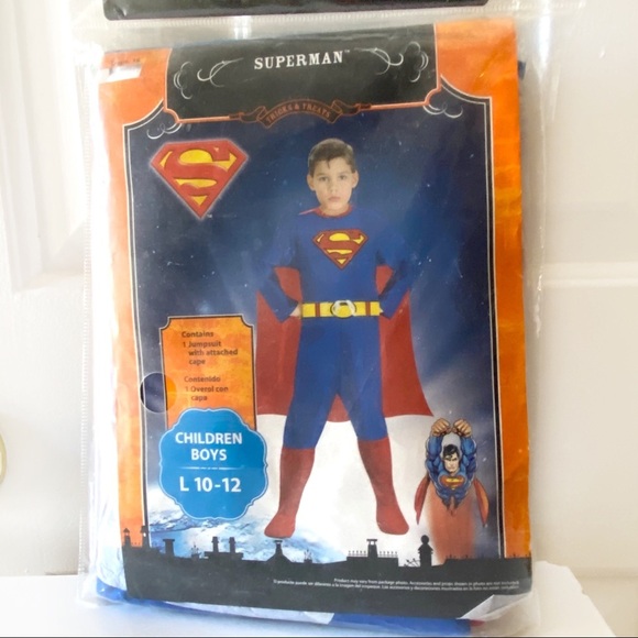 Superman Boys Halloween Costume Jumpsuit L - Picture 2 of 3